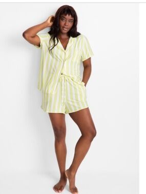 State of Day Women's Fluid Knit Notched-Collar Pajama Set